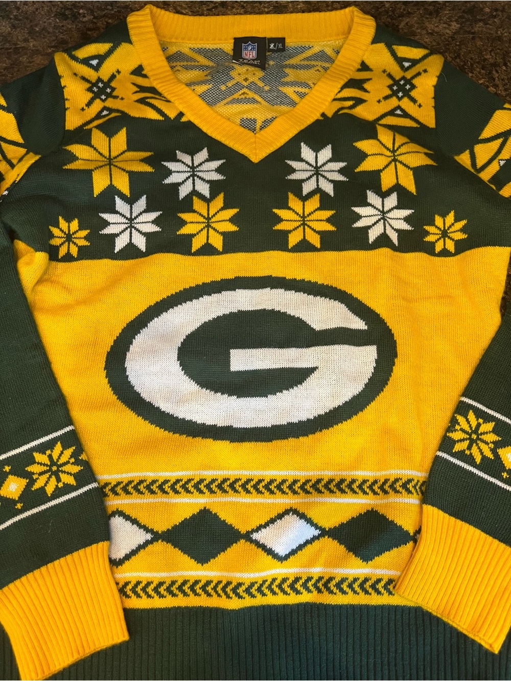 Women’s Greenbay Packer Ugly Christmas Sweater XL